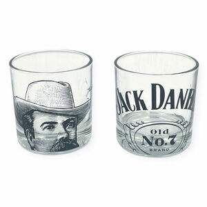 2 Jack Daniels Old No 7 Whiskey Rocks Glasses Logo Gentleman Jack Face Signature